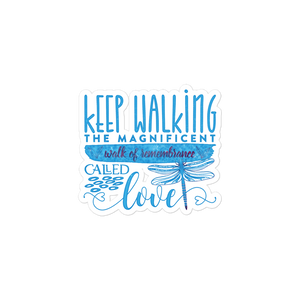Open image in slideshow, &quot;Keep Walking&quot; (Blue) Bubble-free stickers
