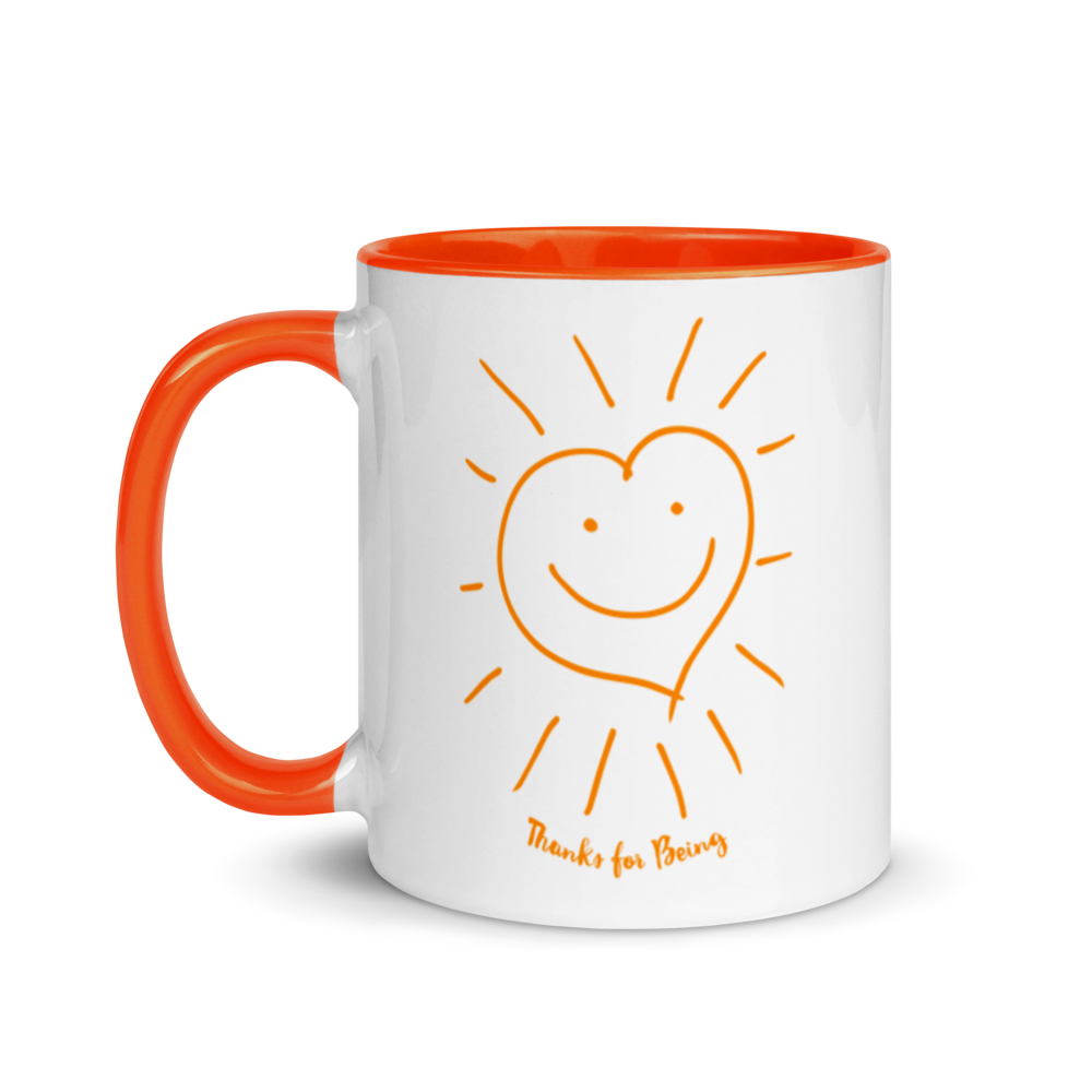 "Thanks for Being" Mug with Color Inside